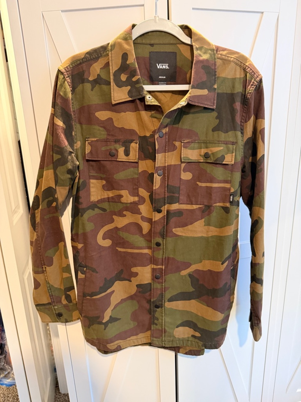 Vans Men's Camouflage Field Jacket in Green and Brown
